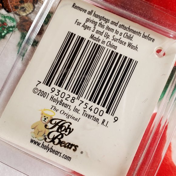 Vintage Christmas Angel Holy Bear Beanbag Plush Stuffed Animal 9" Tags 2001 - Picture 8 of 10